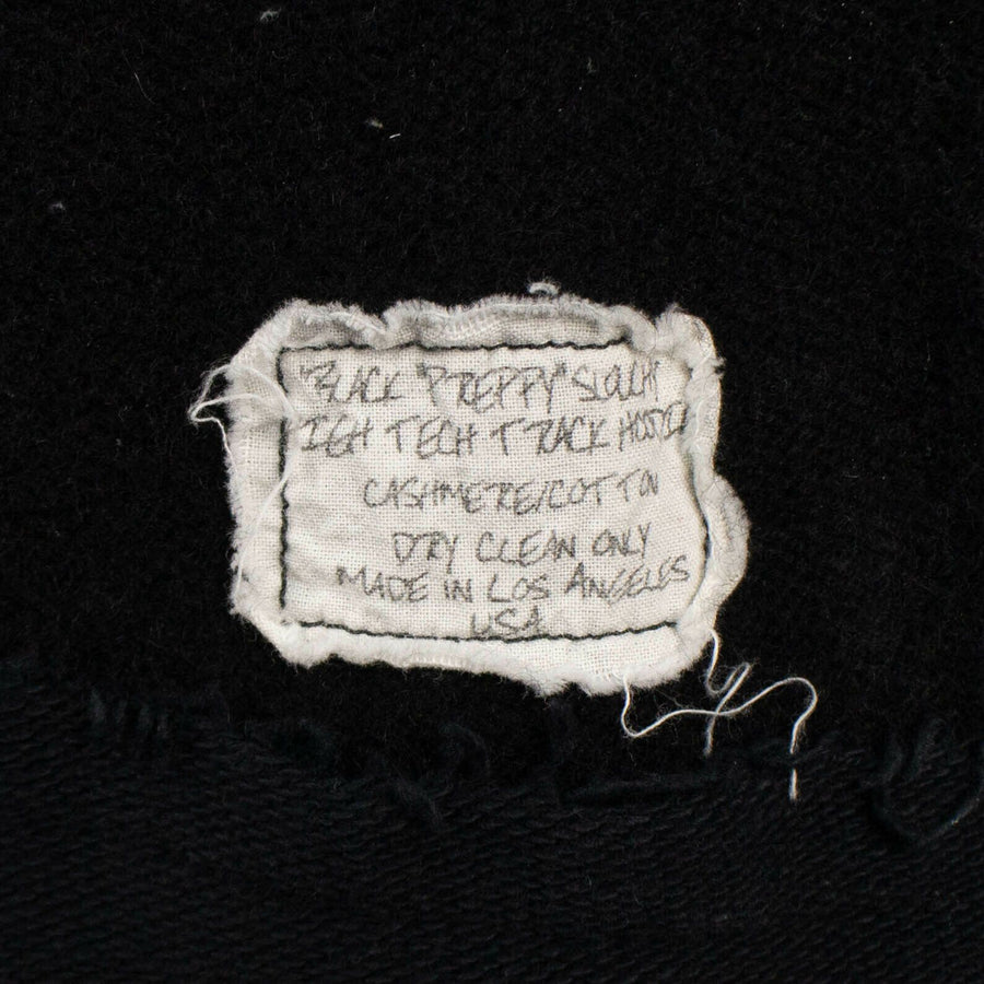 Preppy Slouchy High Tech Track Hoodie - Black