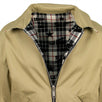 Reversible Plaid Harrington Jacket - Black / White / Tan