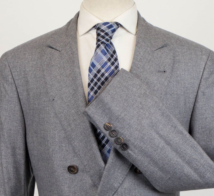 Cashmere Blend Double Breasted Sport Coat - Gray