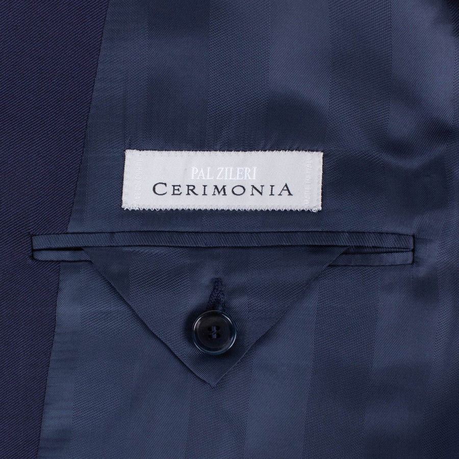 Drop 8 Solid Wool Blend Two Button Suit - Navy