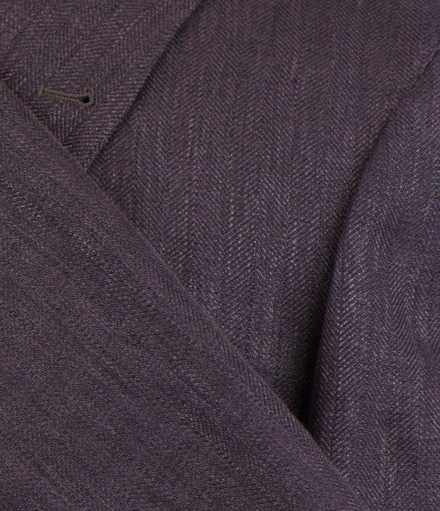 Wool Blend Double Breasted Sport Coat - Purple