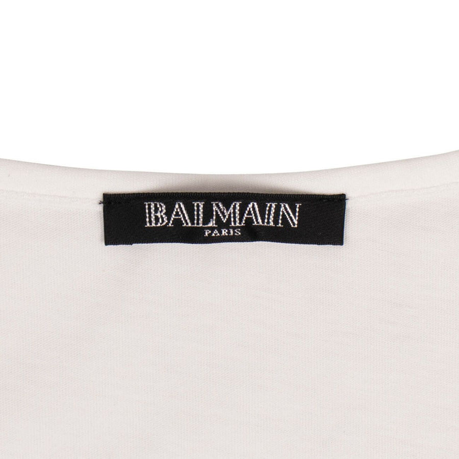 Sleeveless Cotton Logo T-Shirt - White