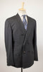 Wool Double Breasted Suit - Charcoal Gray