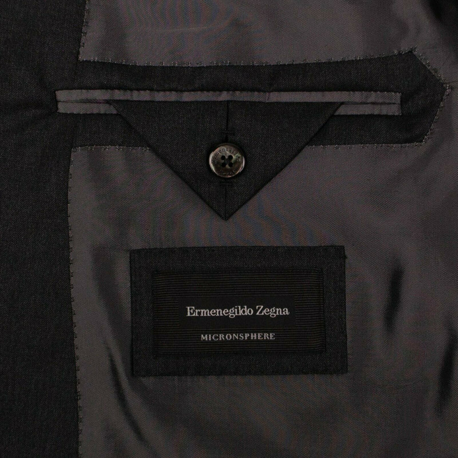 Wool Two Button Suit - Gray