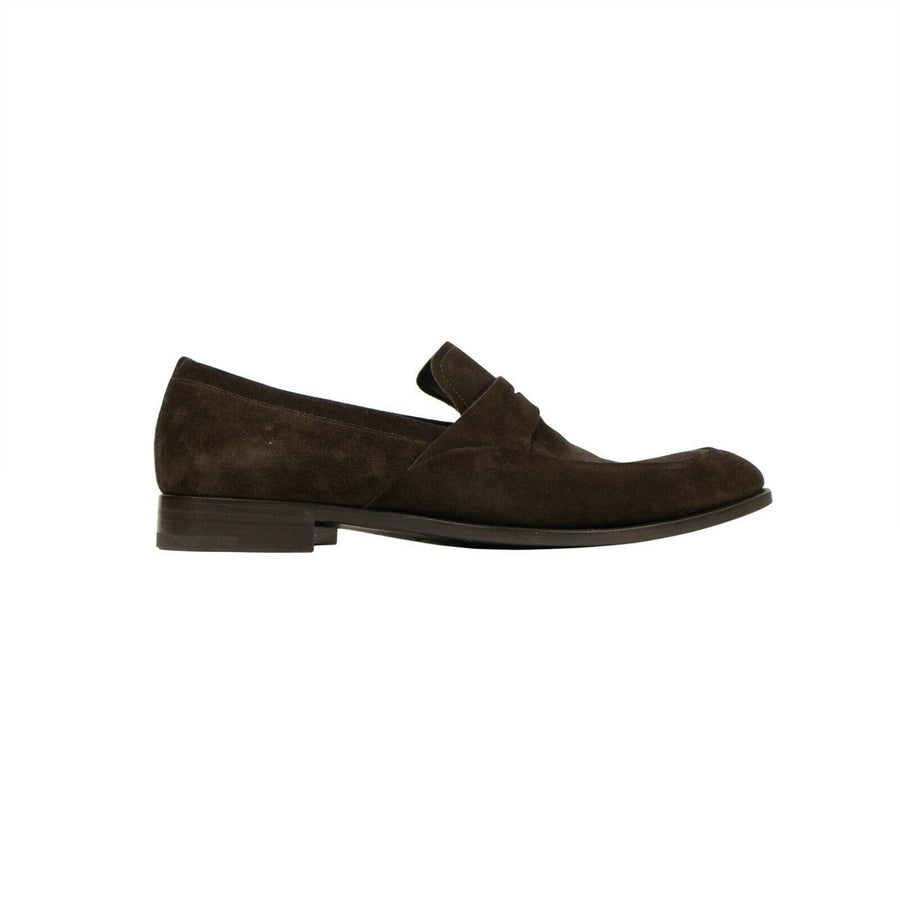 Suede Penny Loafer - Brown