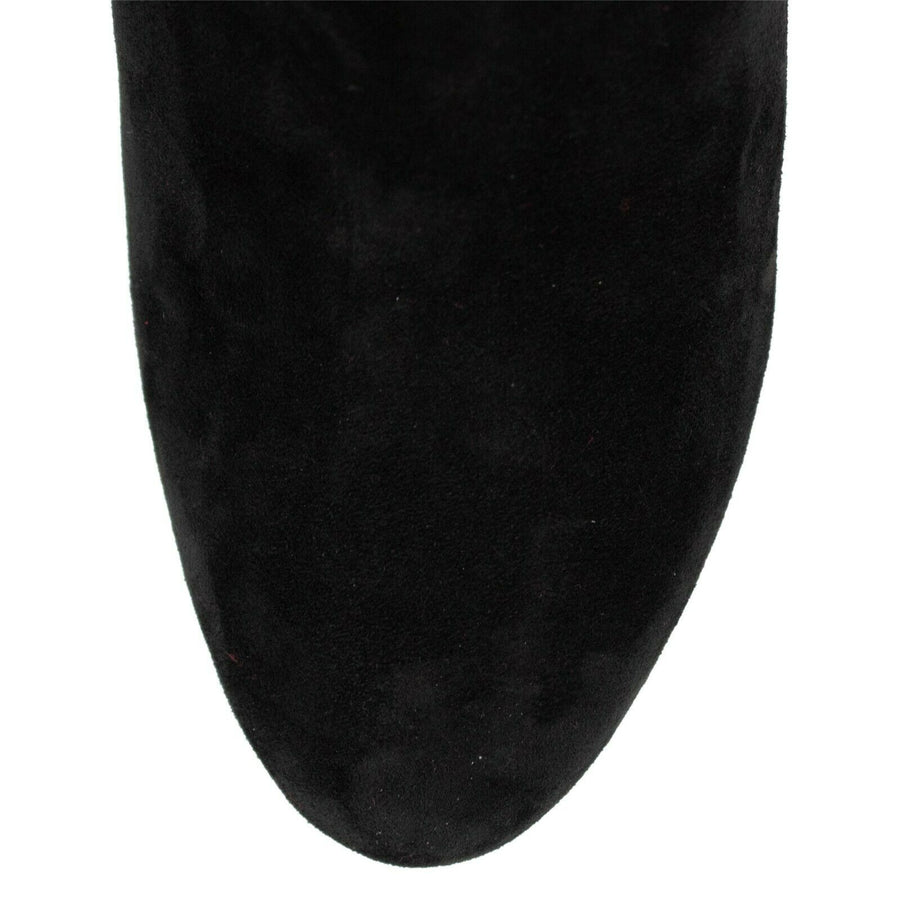 Suede Bianca 120mm Pump Boots - Black