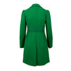 Wool Trench Coat With Bow - Green