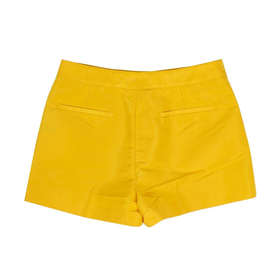 Satin Tailored Shorts - Yellow
