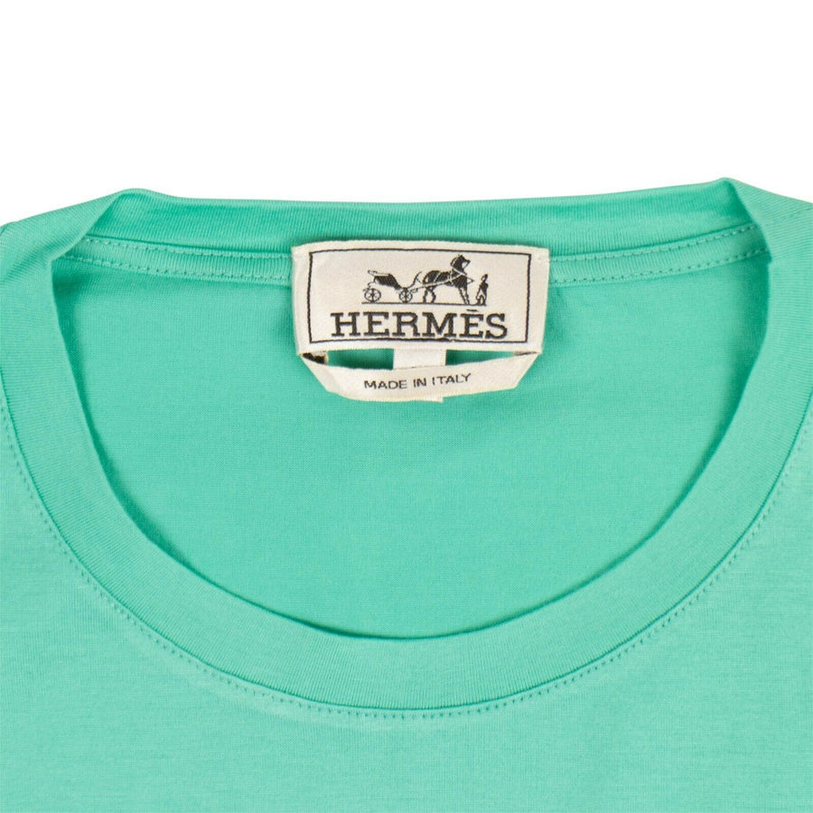 Embroidered 'Mors' Cotton T-Shirt - Green