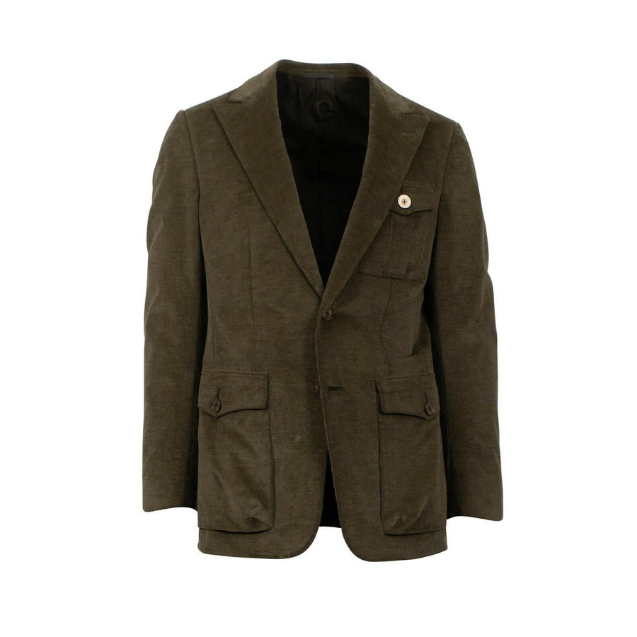 Drop 8 Corduroy Two Button Cotton Blend Sport Coat - Green