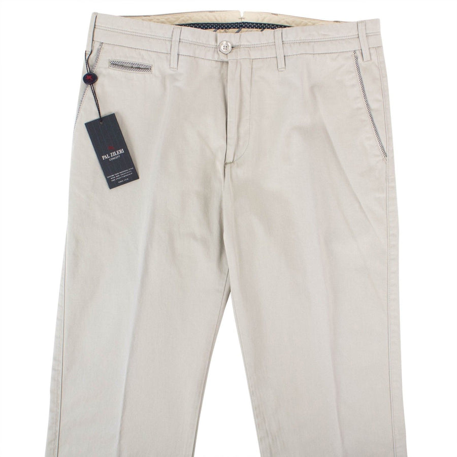 Beige Cotton Dress Pants