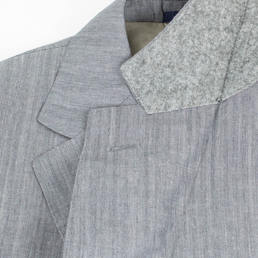 Drop 7 Solid Wool Blend Two Button Suit - Gray
