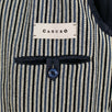 Striped Cotton Double Breasted Sport Coat - Blue