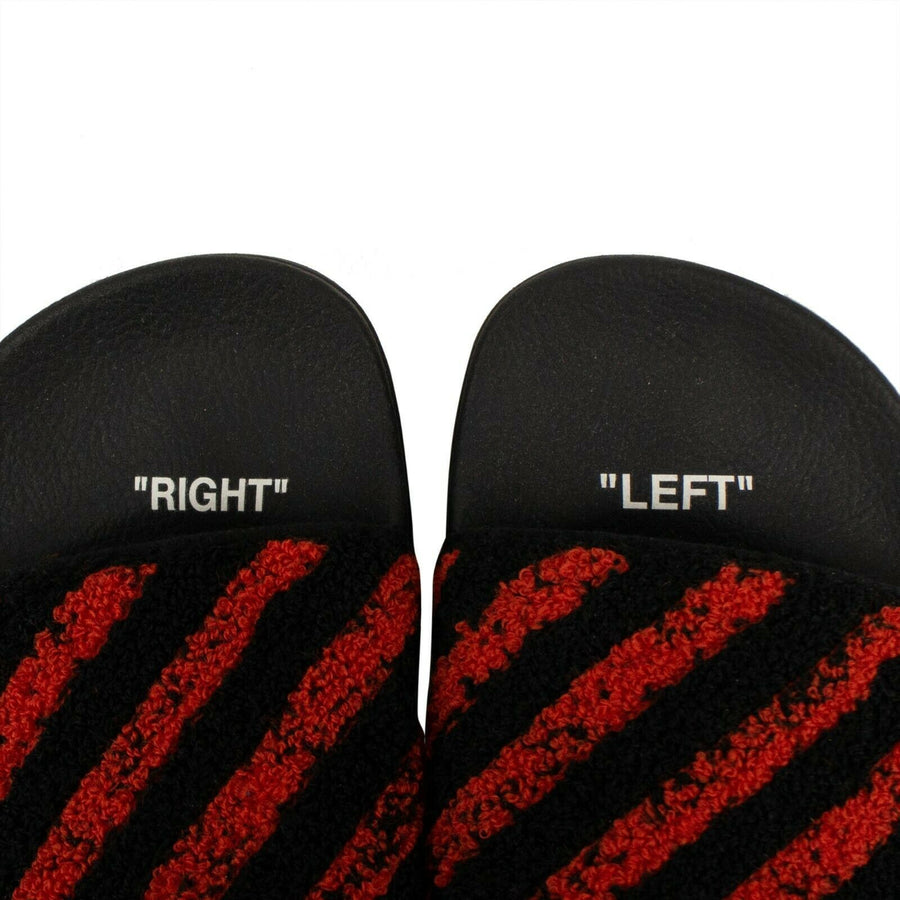 'Flyknit' Striped Slides - Black