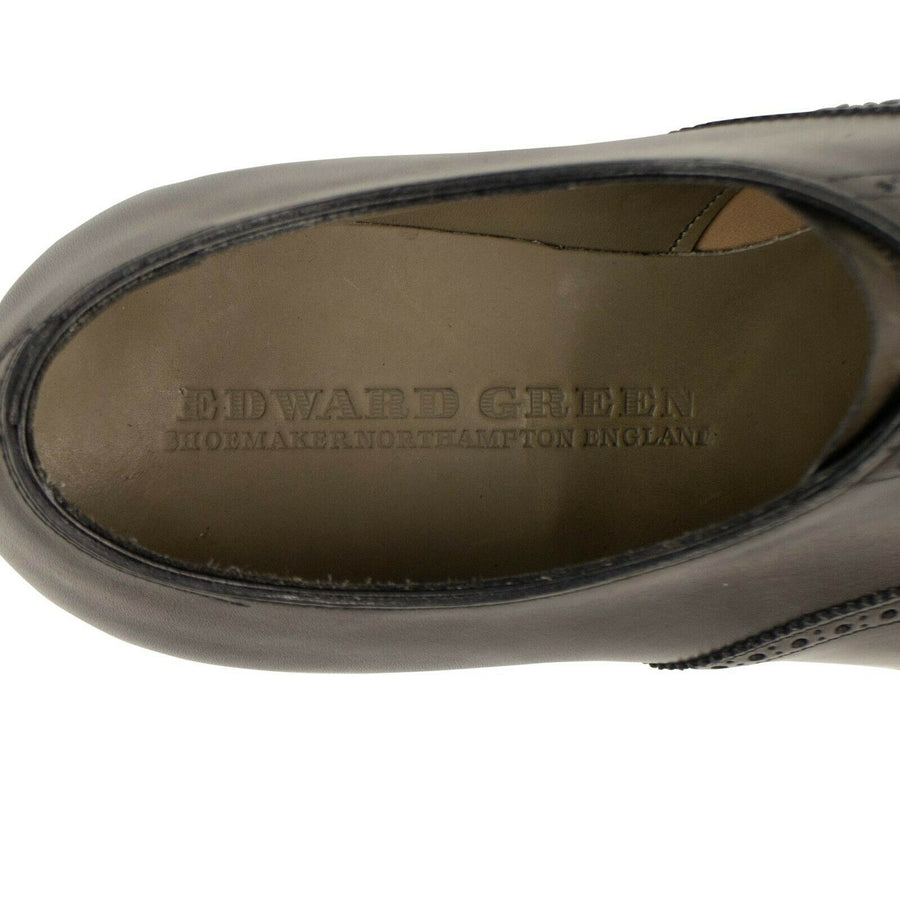 Leather Cap Toe Lace Up Oxfords - Antique Gray