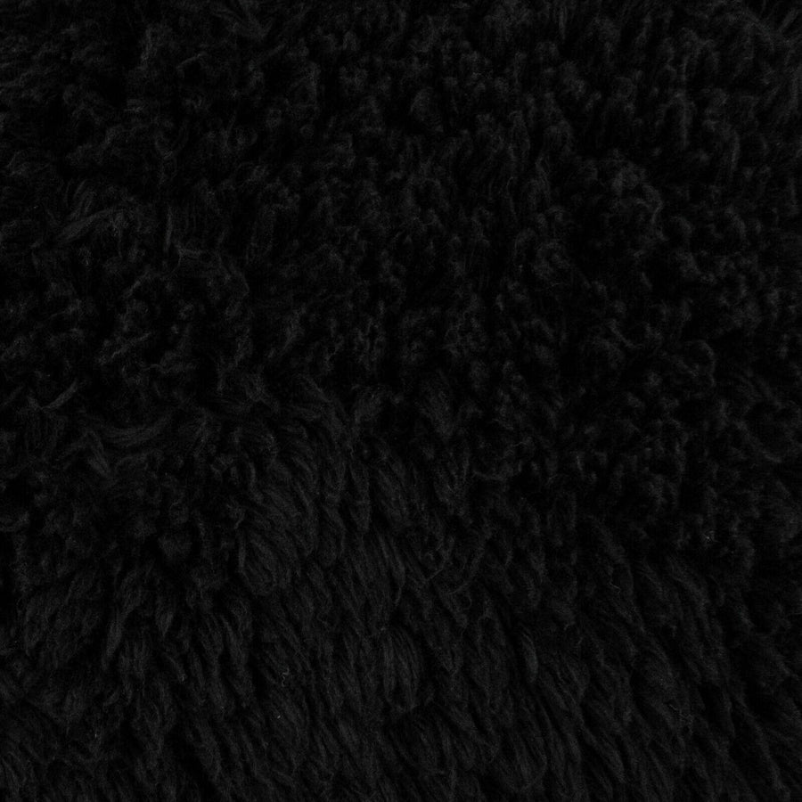 Sherpa Zip Hoodie Sweater Jacket - Black