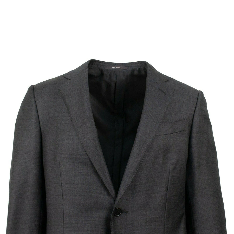 Wool Two Button Suit - Gray