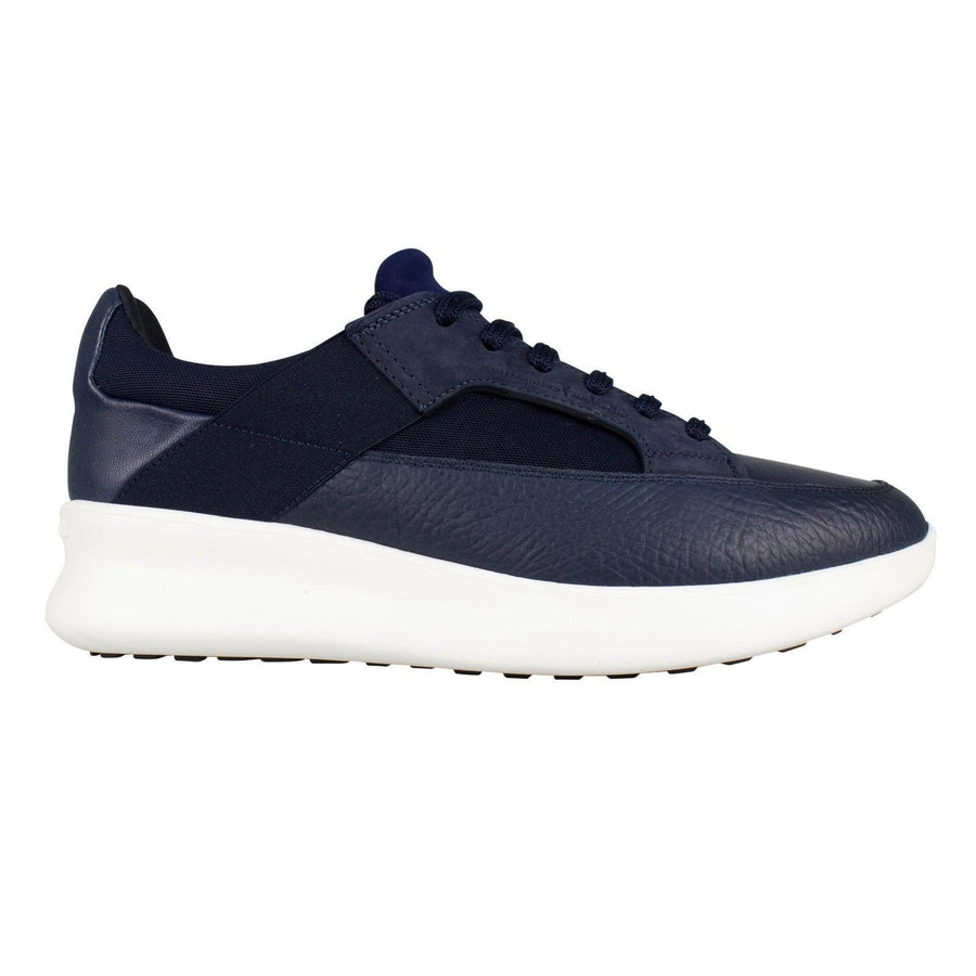 Calfskin Leather Lace Up Sneakers - Blue
