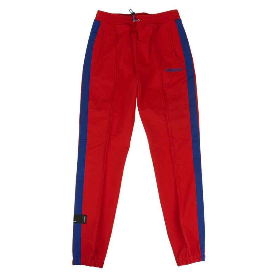 Viscose With Blue Side Stripe Track Pants - Blue