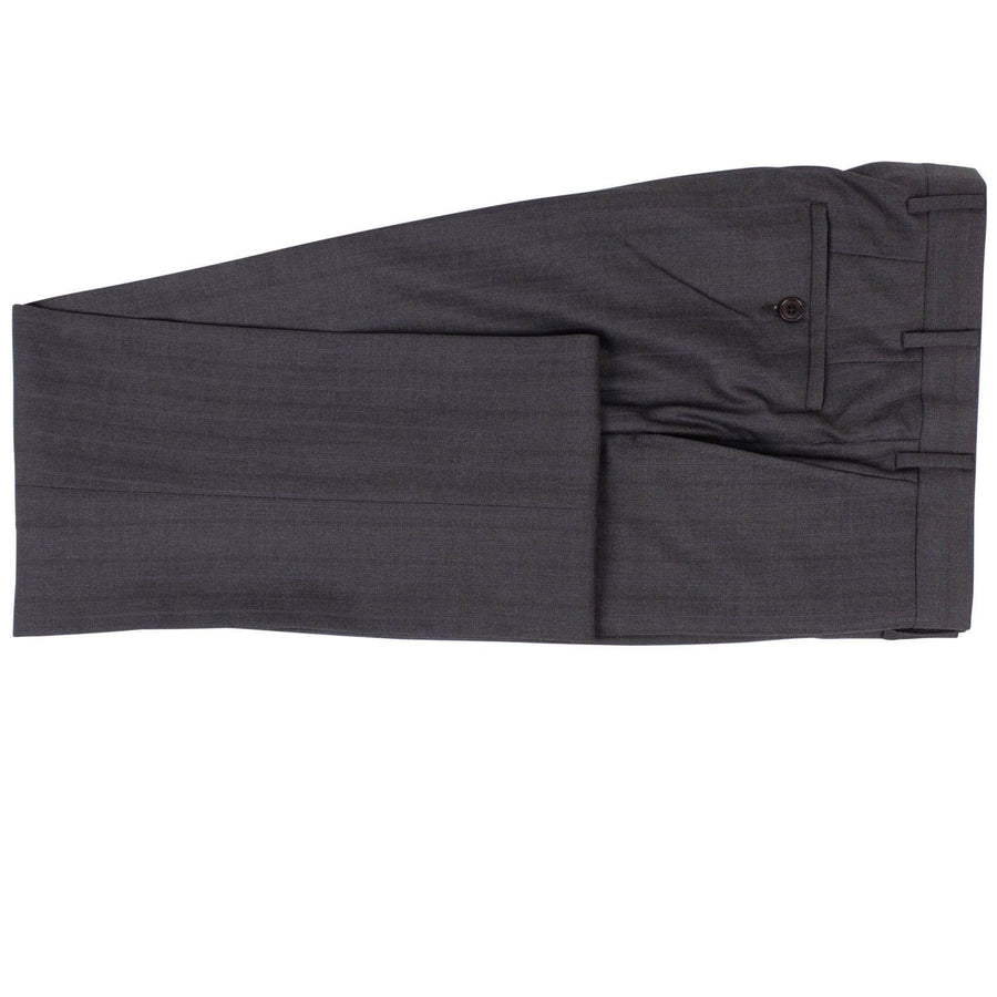Drop 8 Striped Wool Two Button Suit - Charcoal Grey