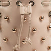 Small Leather Mon Tresor Pearl Studded Bucket Bag - Pink