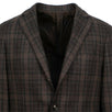 Drop 8 Plaid Wool Blend 3 Roll 2 Button Sport Coat - Brown