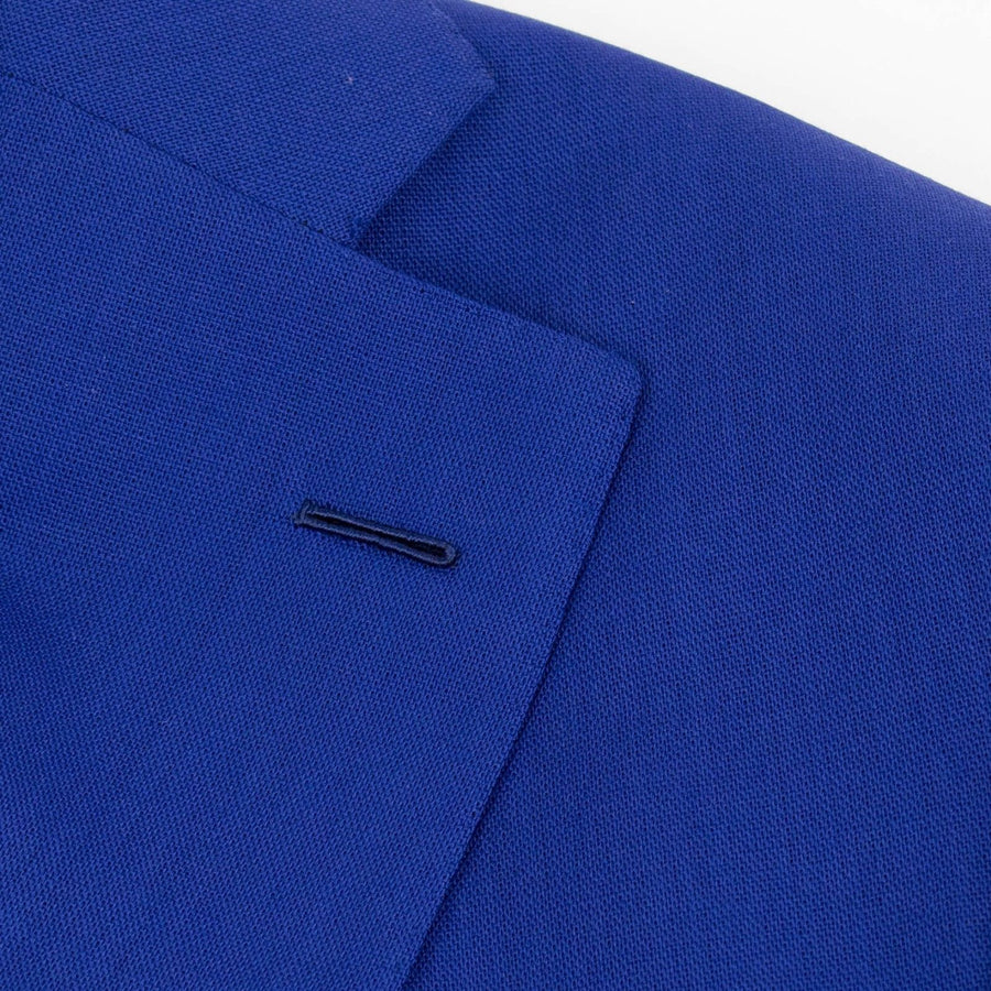 Drop 7 Linen Three Roll Two Button Sport Coat - Royal Blue