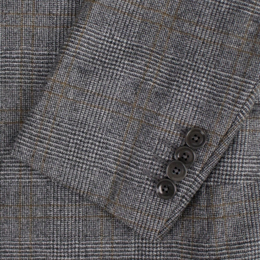 Glen Check Cashmere Blend Double-Breasted Suit - Gray