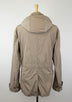 Polyester Hooded Trench Coat - Brown