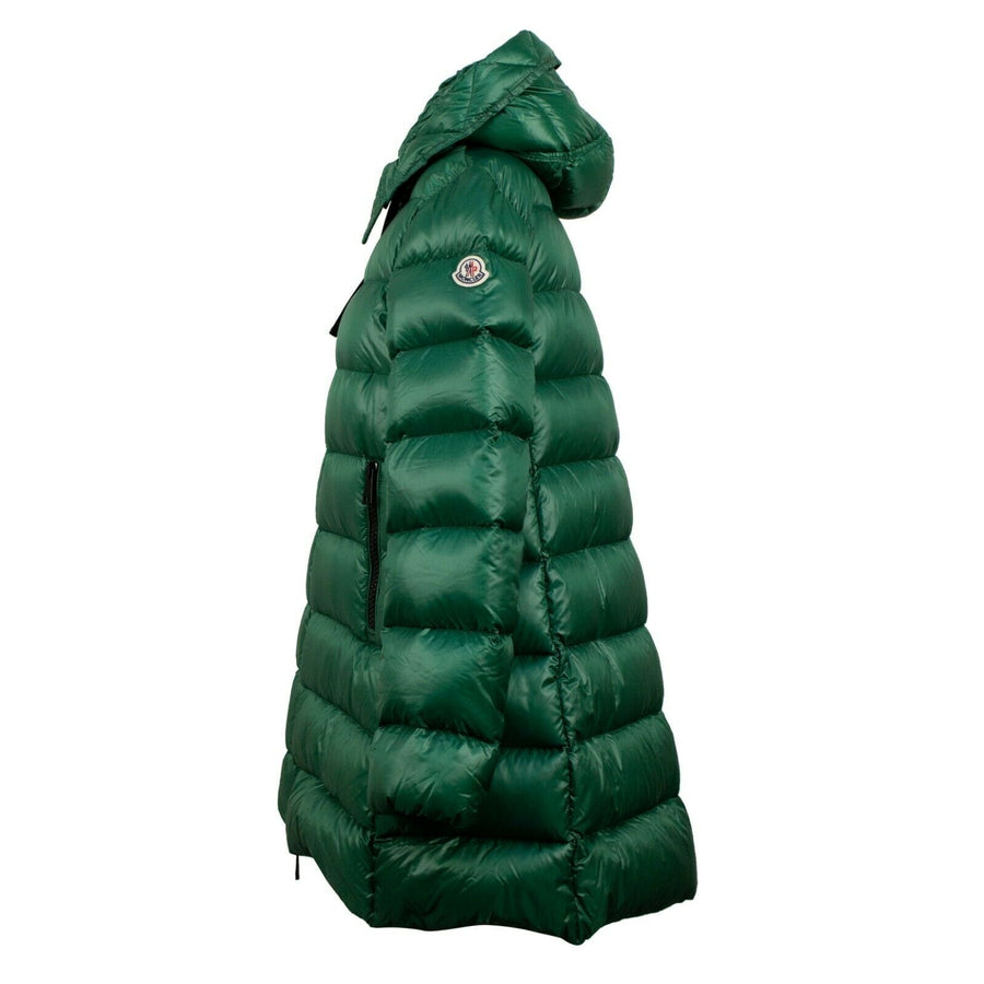 'Suyen' Down Filled Quilted Puffer Parka Coat - Green