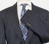 Wool Blend Windowpane Check 3 Roll 2 Button Sport Coat - Gray
