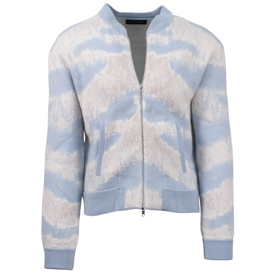 Tiger Striped Bomber Jacket - Blue