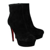 Suede Bianca 120mm Pump Boots - Black