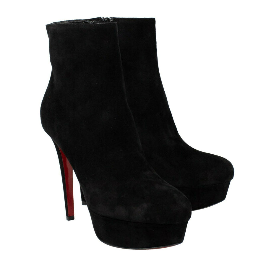 Suede Bianca 120mm Pump Boots - Black
