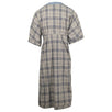 Plaid And VIntage Denim Kimono Robe - Ivory / Blue