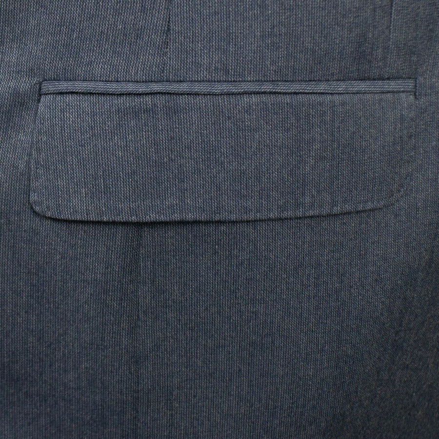 Drop 6 Wool 3 Roll 2 Button Classic Fit Suit - Blue