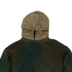 Layered French Terry Nylon Hoodie Sweatshirt - Green