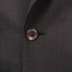 Drop 7 Striped Double Breasted Slim/Trim Fit Suit - Brown