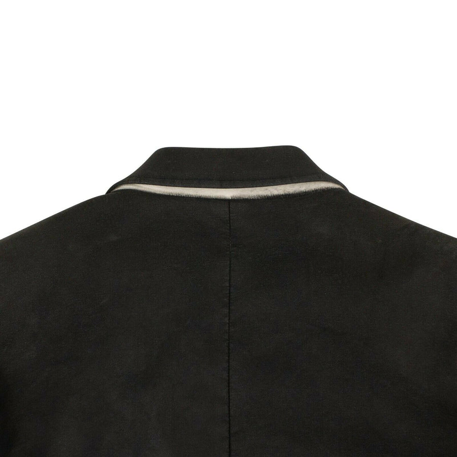 Paint Double Breasted Blazer - Black