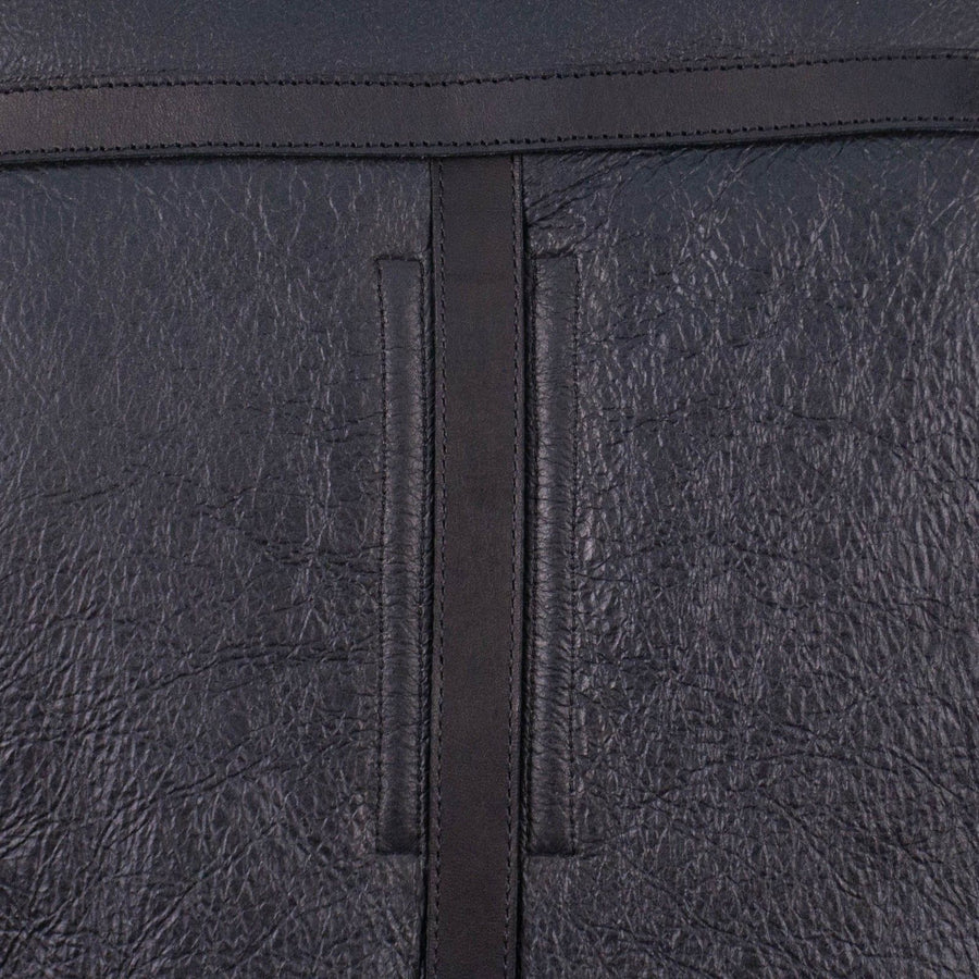 Sliced Worker Shearling Jacket - Black