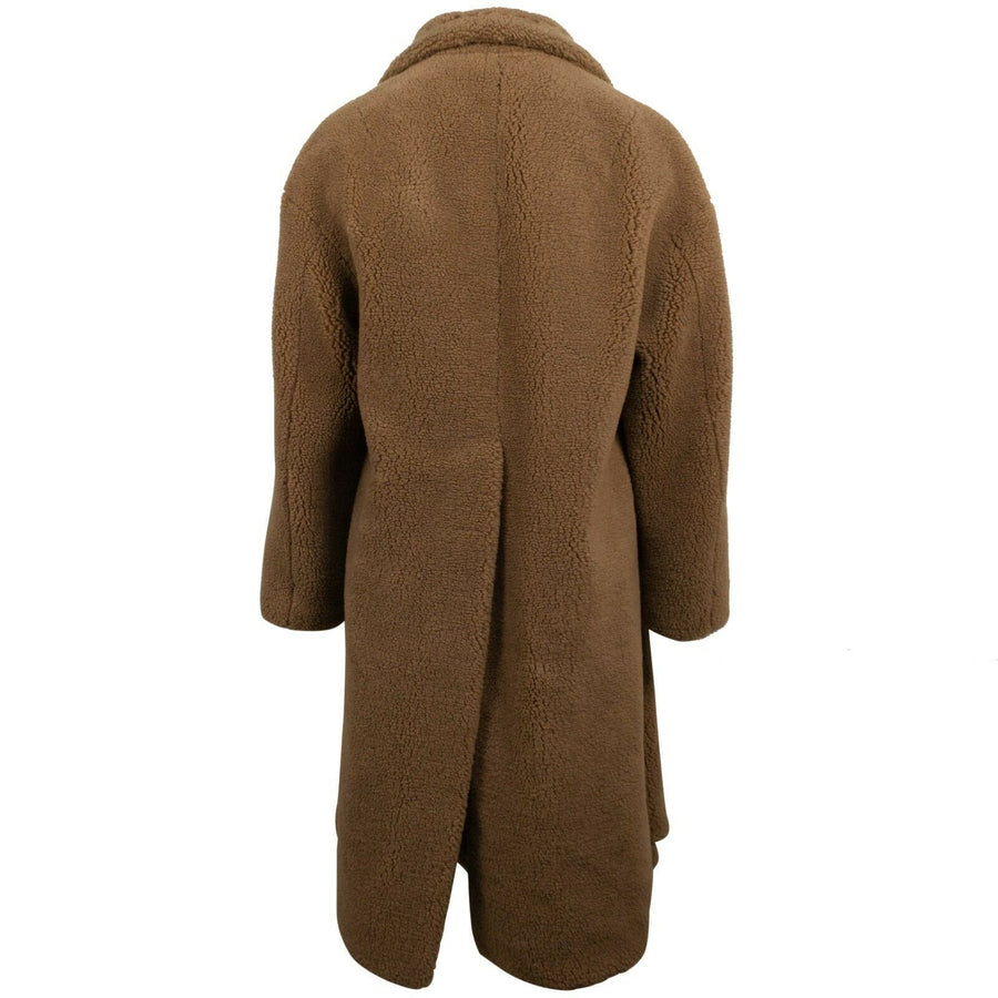 Over-Sized Shearling Coat - Brown