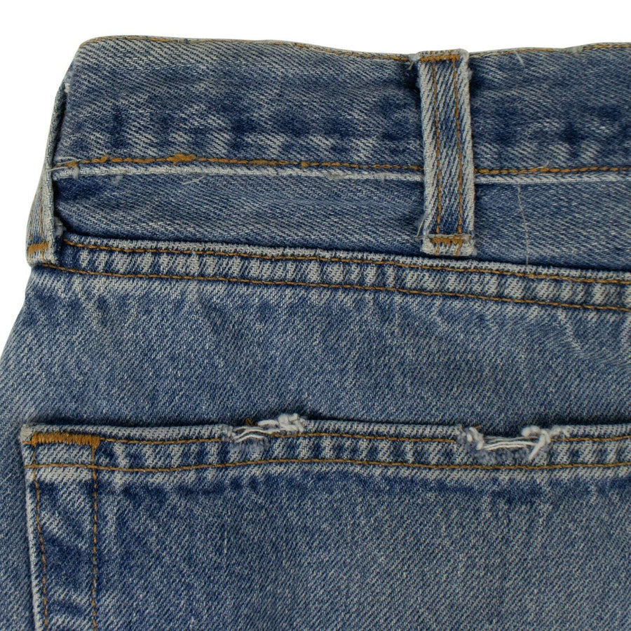 Vintage Denim Zipper  Jean Shorts - Blue