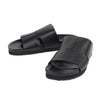 Leather Slide Sandals - Black