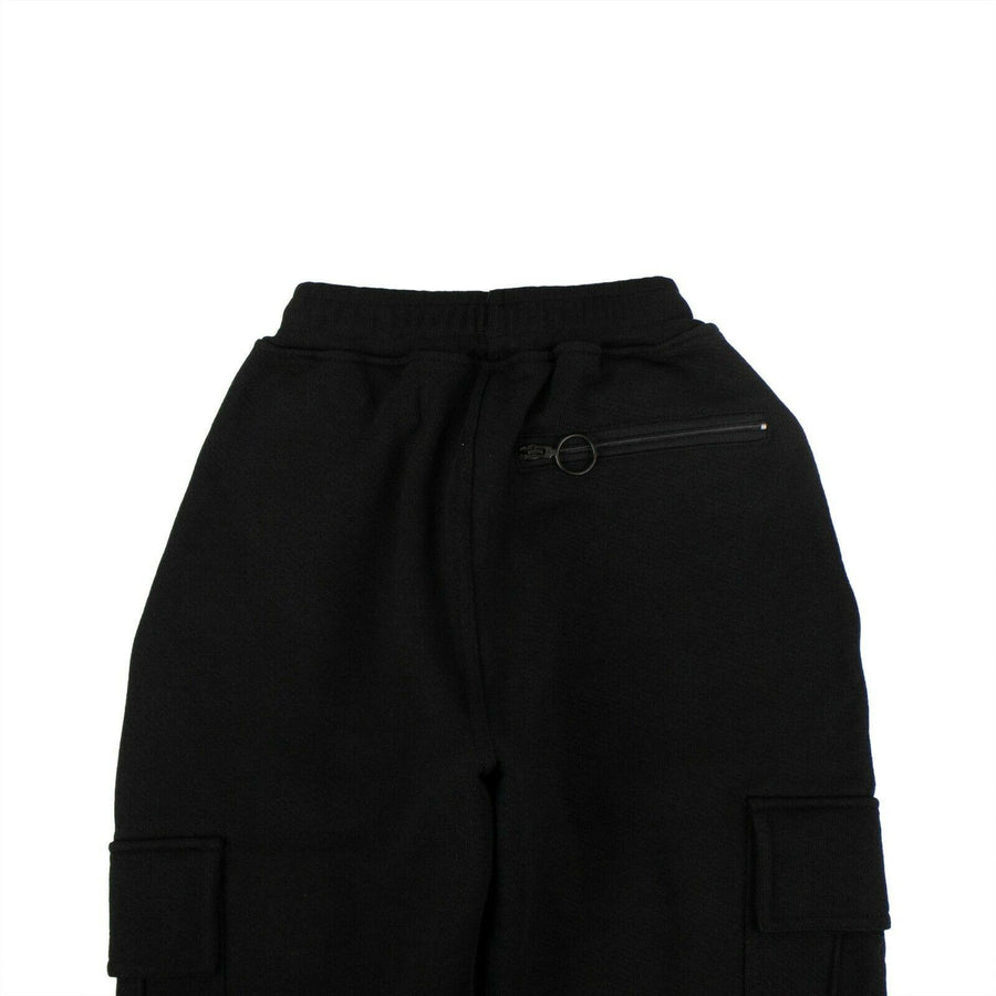 Cotton Logo Cargo Pants - Black