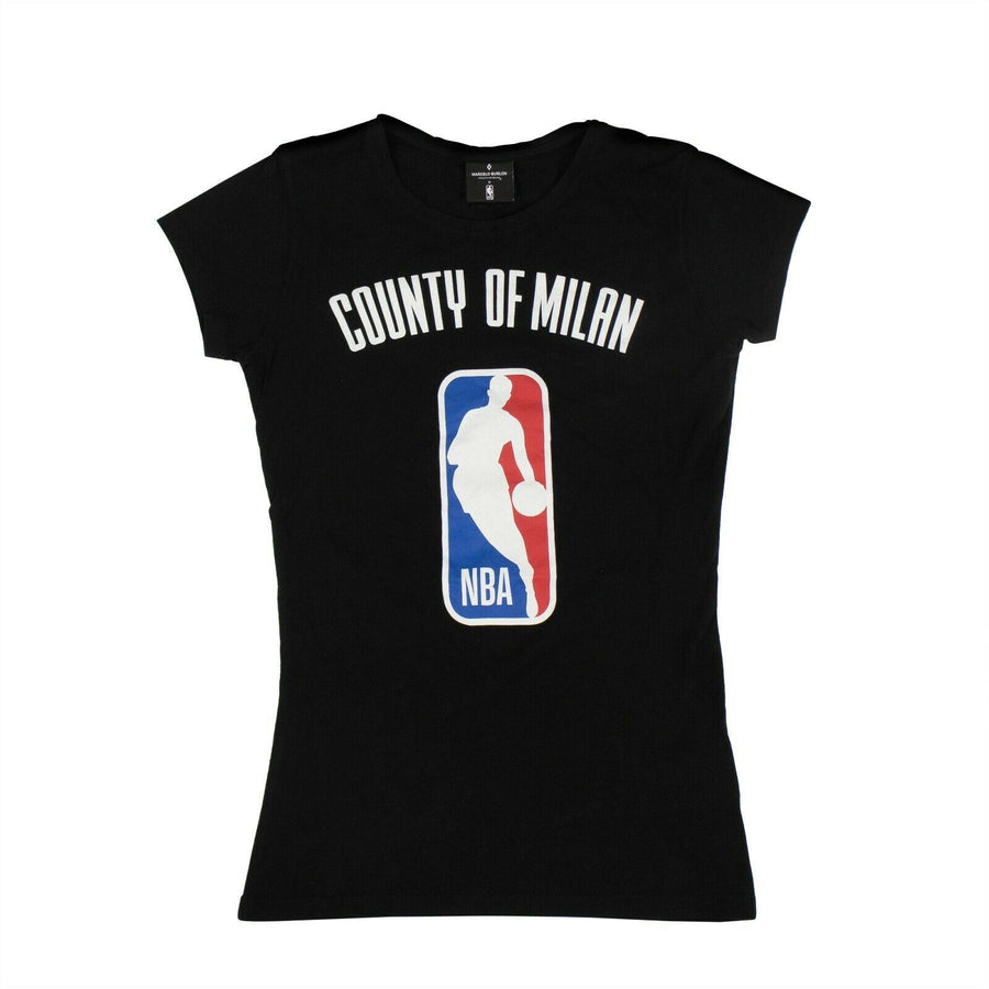 Cotton 'NBA' Logo Short Sleeve T-Shirt - Black