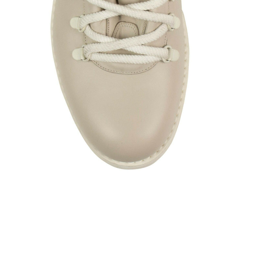 Lace Up Boots - Creme