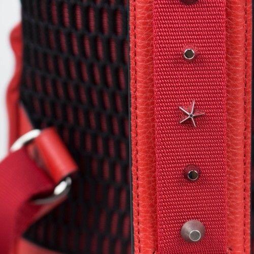Backloubi Nylon Backpack Bag - Red
