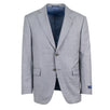 Striped Wool Two Button Suit - Light Gray