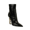 Leather Opyum YSL Ankle Boots - Black