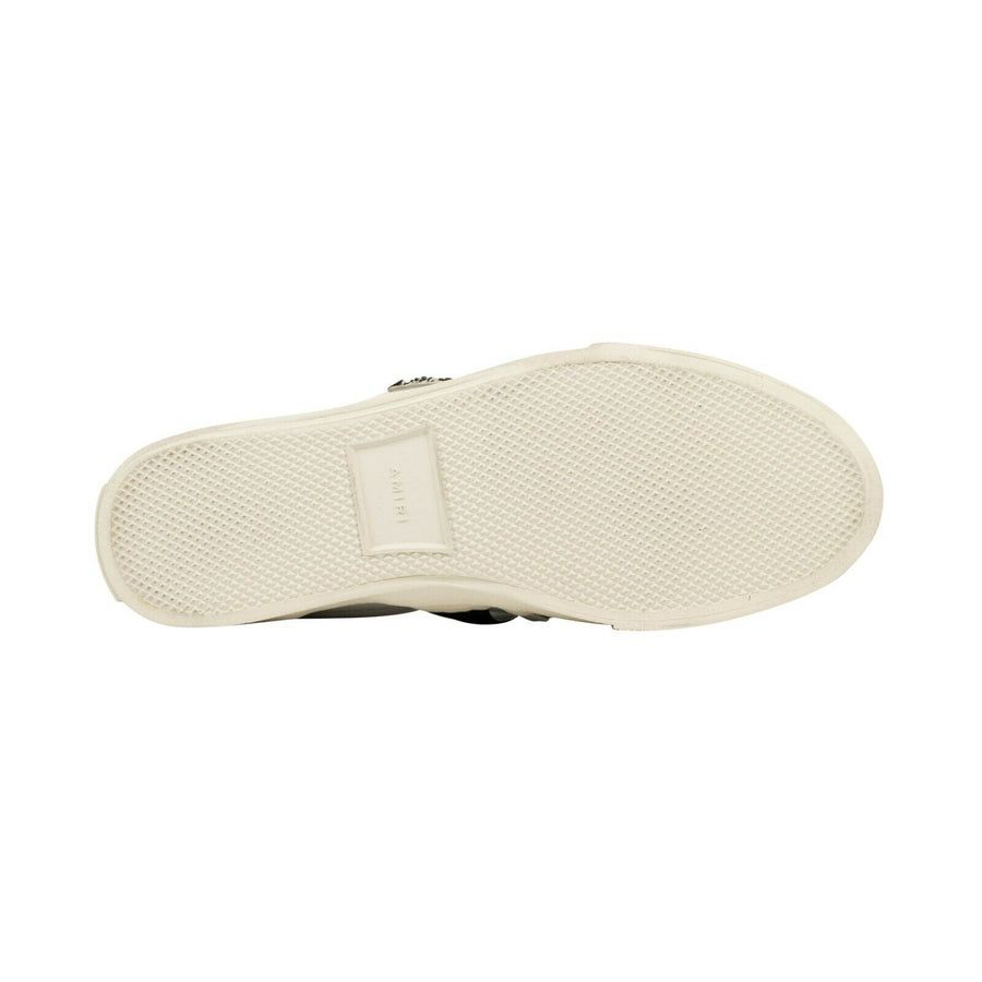 Leather Bandanna Slip On Sneakers  -White